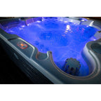 Buenospa Jersey 6 - 46 persone - Vasca idromassaggio a getto, bianco ghiaccio, grigio con ozono e luci a LED