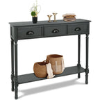 Tavolo da ingresso consolle a 3 cassetti Burlington Wood
