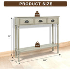 Tavolo da ingresso consolle a 3 cassetti Burlington Wood