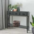 Tavolo da ingresso consolle a 3 cassetti Burlington Wood