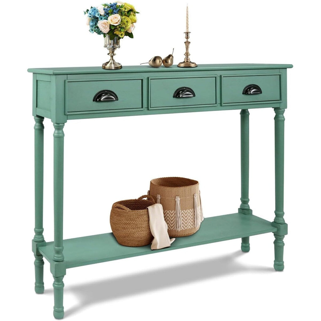 Tavolo da ingresso consolle a 3 cassetti Burlington Wood
