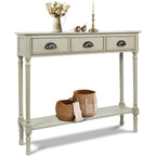 Tavolo da ingresso consolle a 3 cassetti Burlington Wood