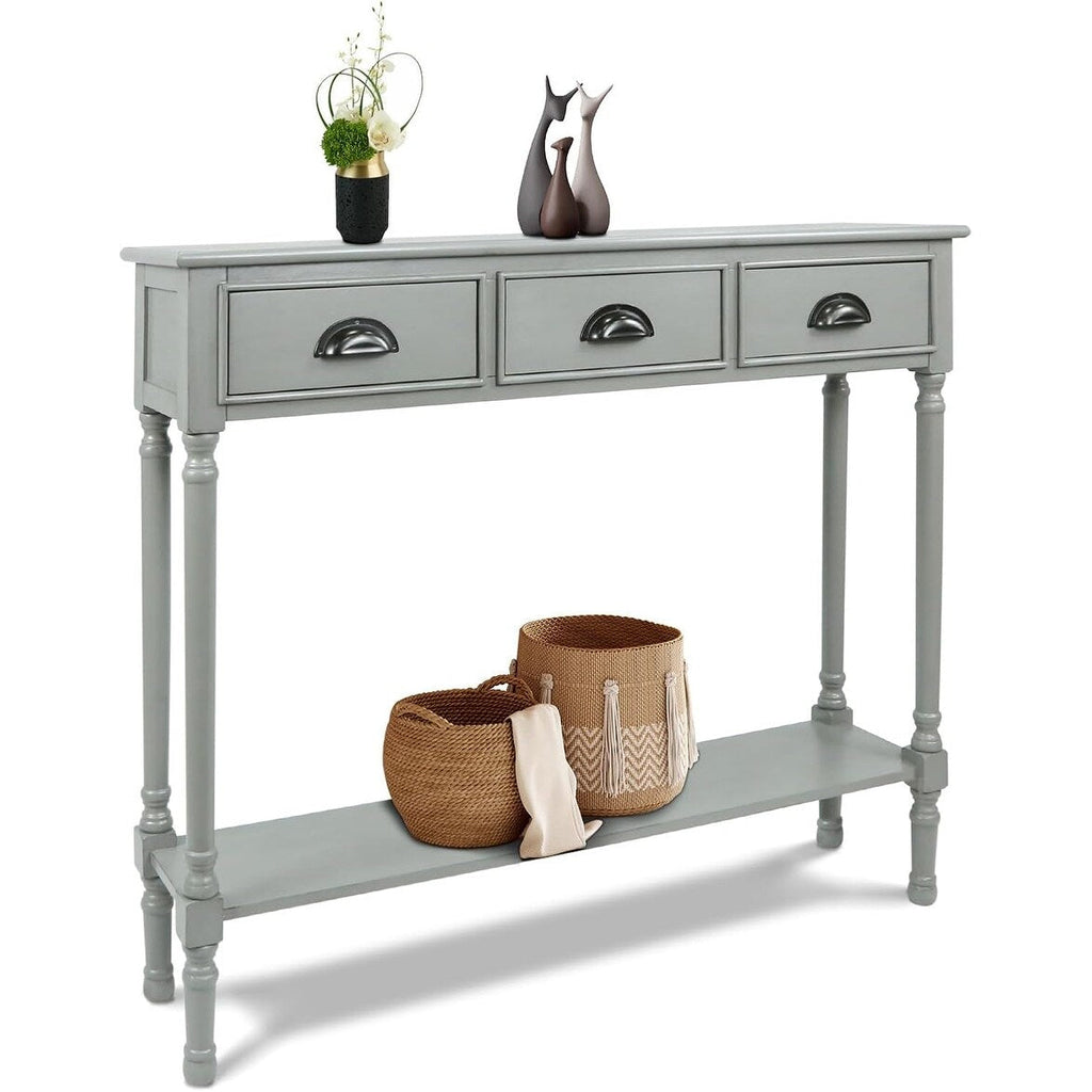 Tavolo da ingresso consolle a 3 cassetti Burlington Wood