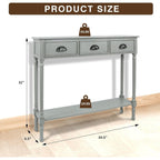 Tavolo da ingresso consolle a 3 cassetti Burlington Wood