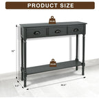 Tavolo da ingresso consolle a 3 cassetti Burlington Wood