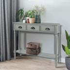 Tavolo da ingresso consolle a 3 cassetti Burlington Wood