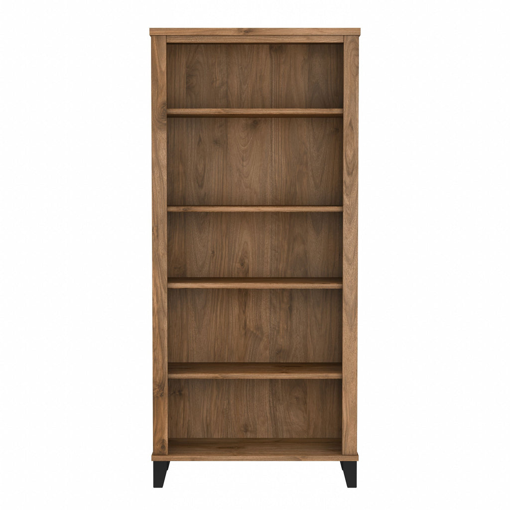 Libreria alta a 5 ripiani Somerset di Bush Furniture con ripiani regolabili