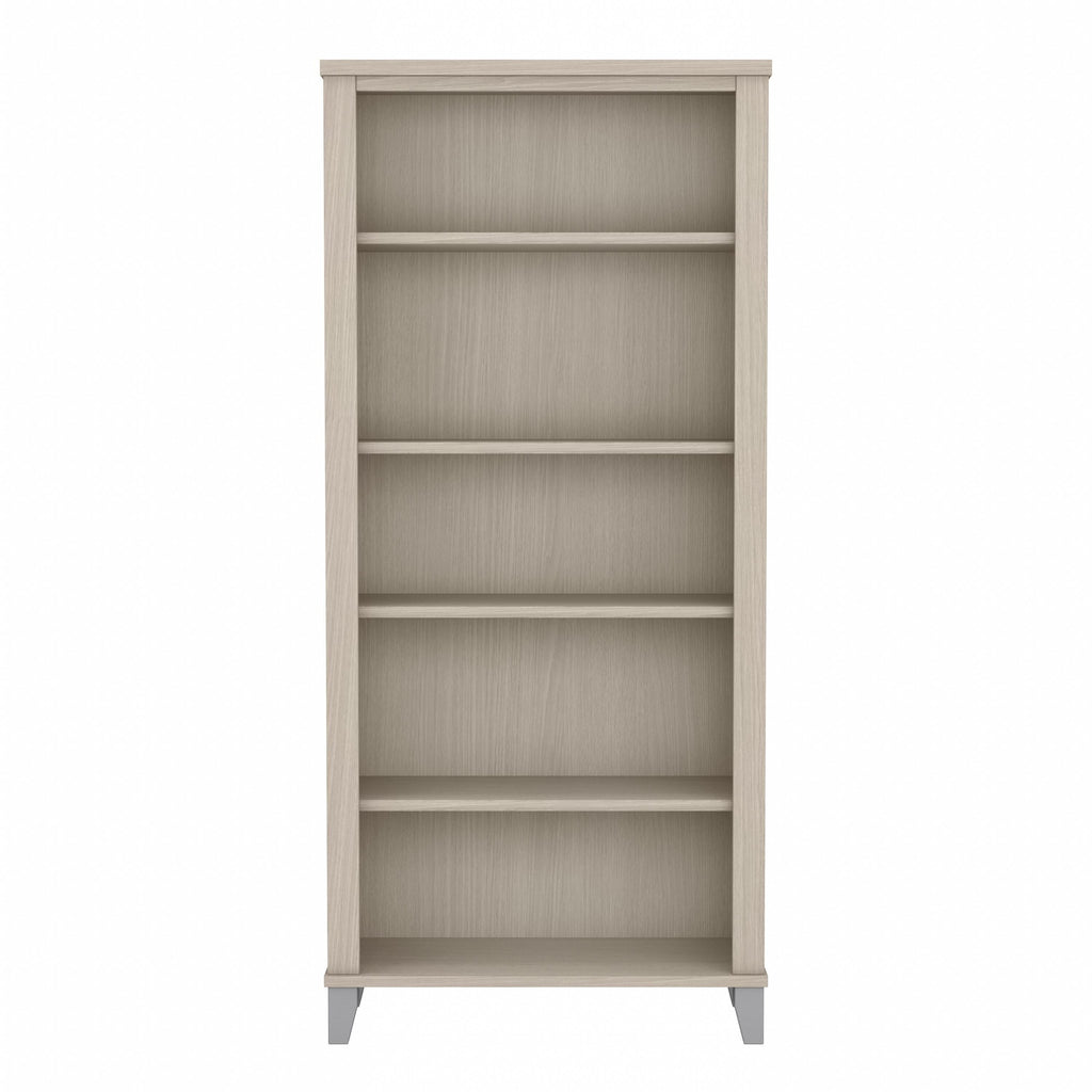 Libreria alta a 5 ripiani Somerset di Bush Furniture con ripiani regolabili