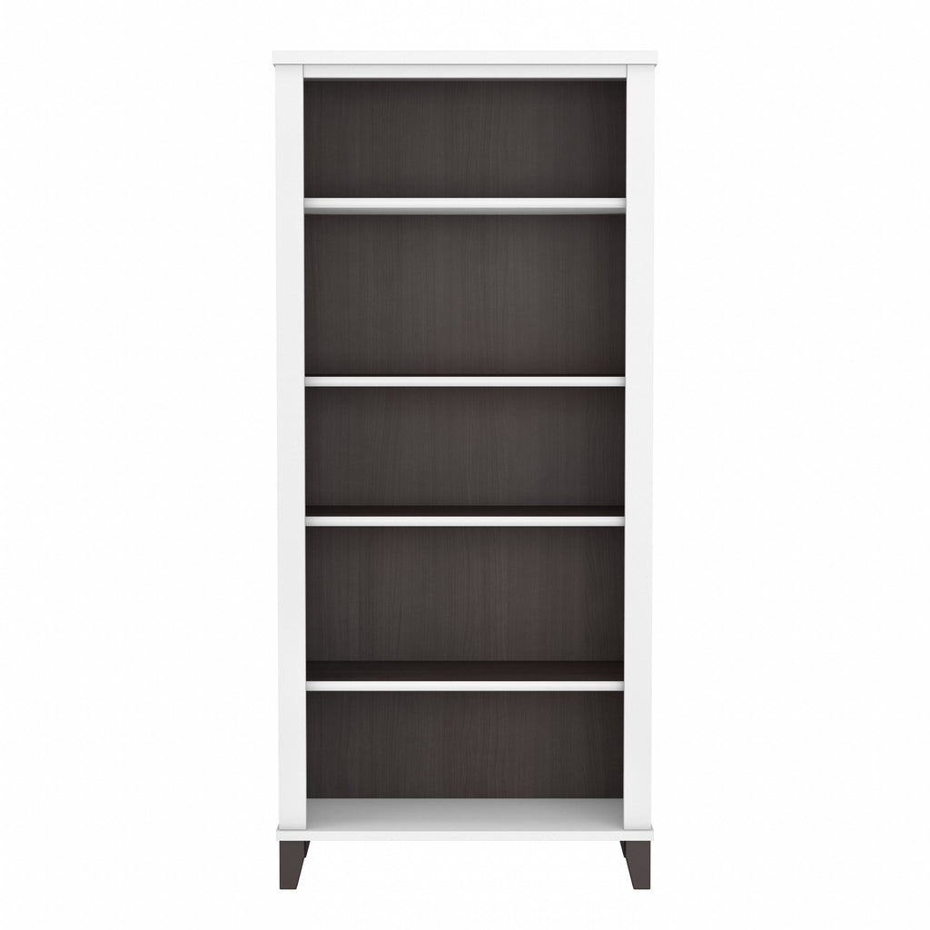 Libreria alta a 5 ripiani Somerset di Bush Furniture con ripiani regolabili