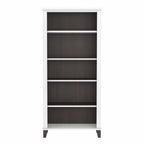 Libreria alta a 5 ripiani Somerset di Bush Furniture con ripiani regolabili