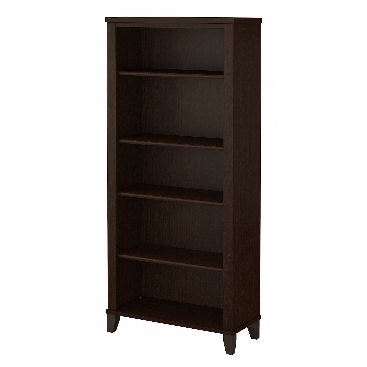 Libreria alta a 5 ripiani Somerset di Bush Furniture con ripiani regolabili