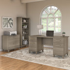 Libreria alta a 5 ripiani Somerset di Bush Furniture con ripiani regolabili