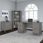 Libreria alta a 5 ripiani Somerset di Bush Furniture con ripiani regolabili