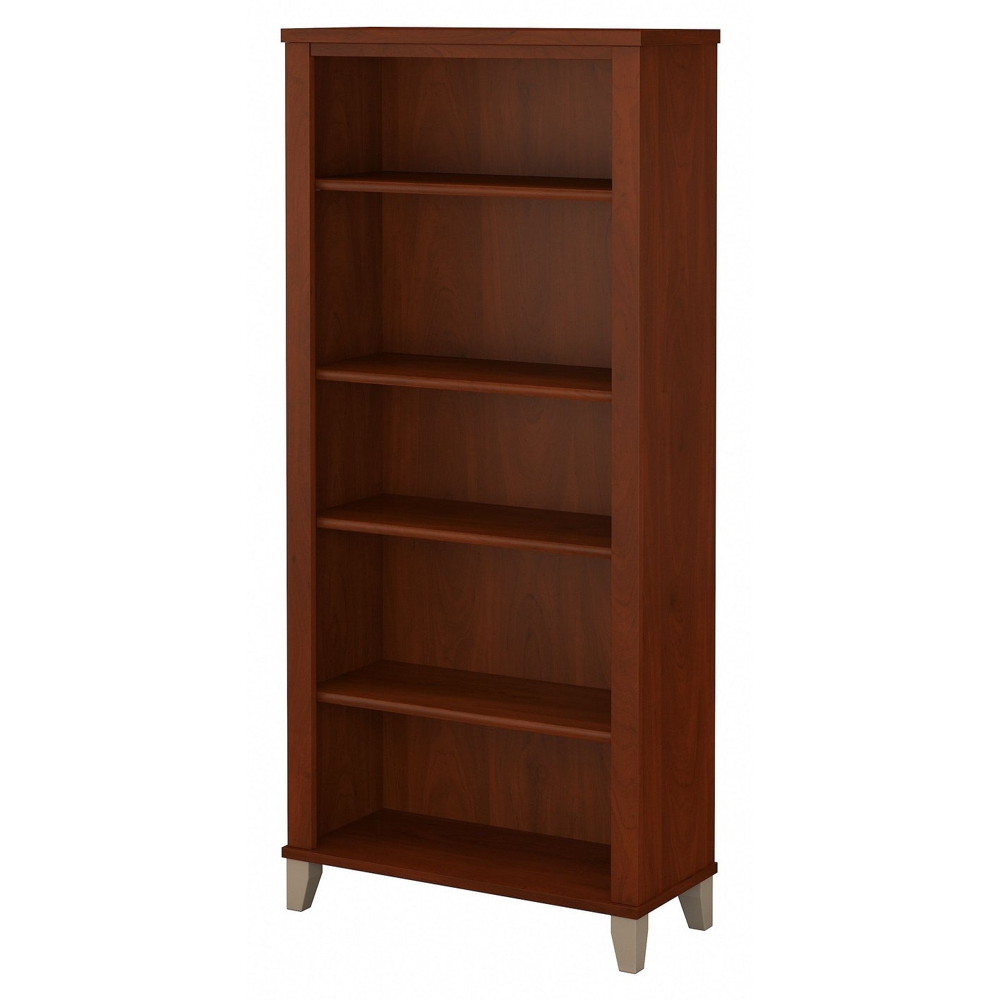 Libreria alta a 5 ripiani Somerset di Bush Furniture con ripiani regolabili