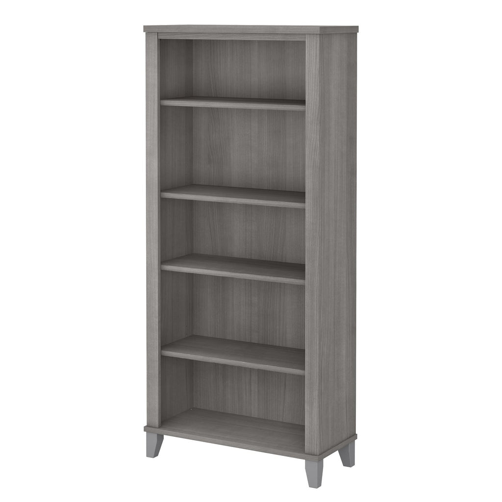 Libreria alta a 5 ripiani Somerset di Bush Furniture con ripiani regolabili
