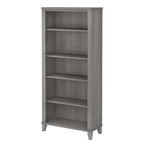 Libreria alta a 5 ripiani Somerset di Bush Furniture con ripiani regolabili