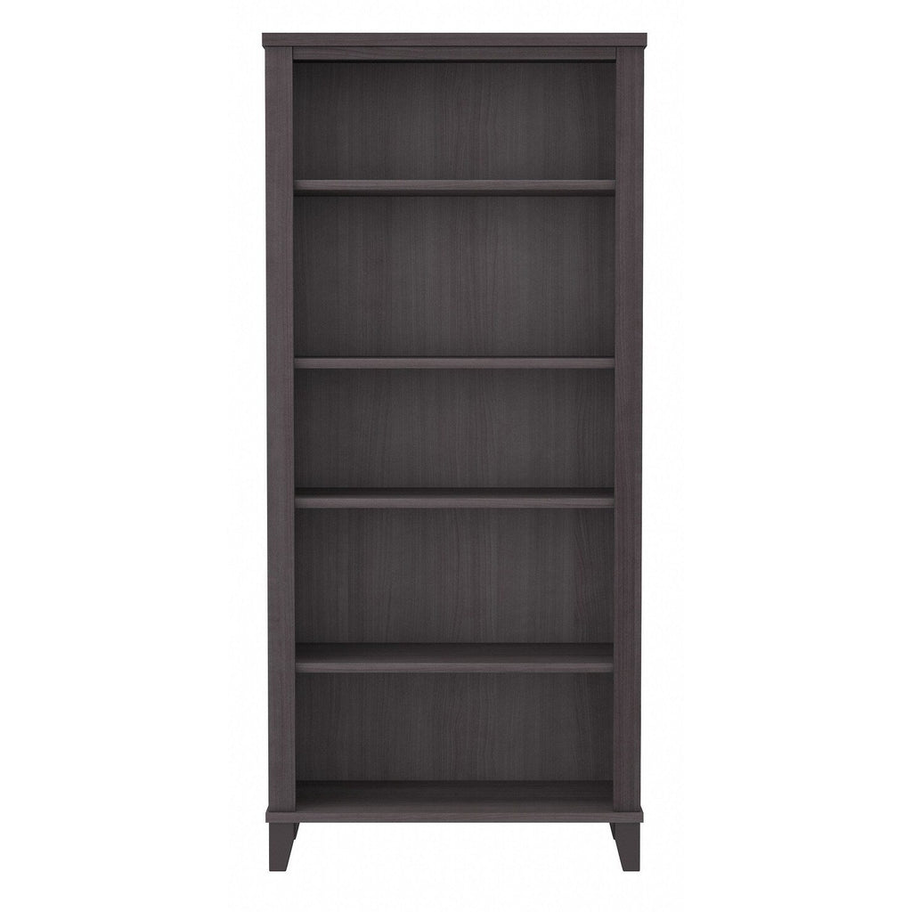 Libreria alta a 5 ripiani Somerset di Bush Furniture con ripiani regolabili