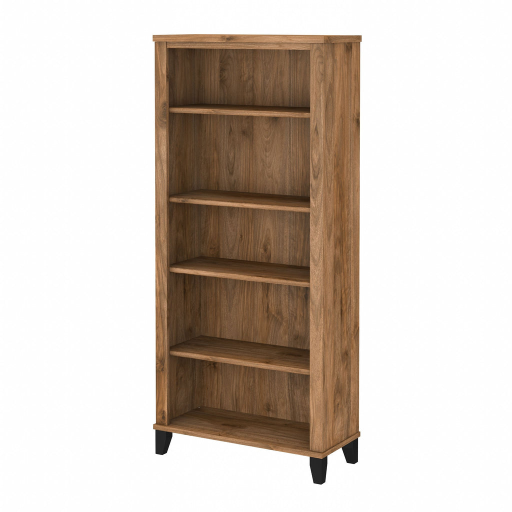 Libreria alta a 5 ripiani Somerset di Bush Furniture con ripiani regolabili