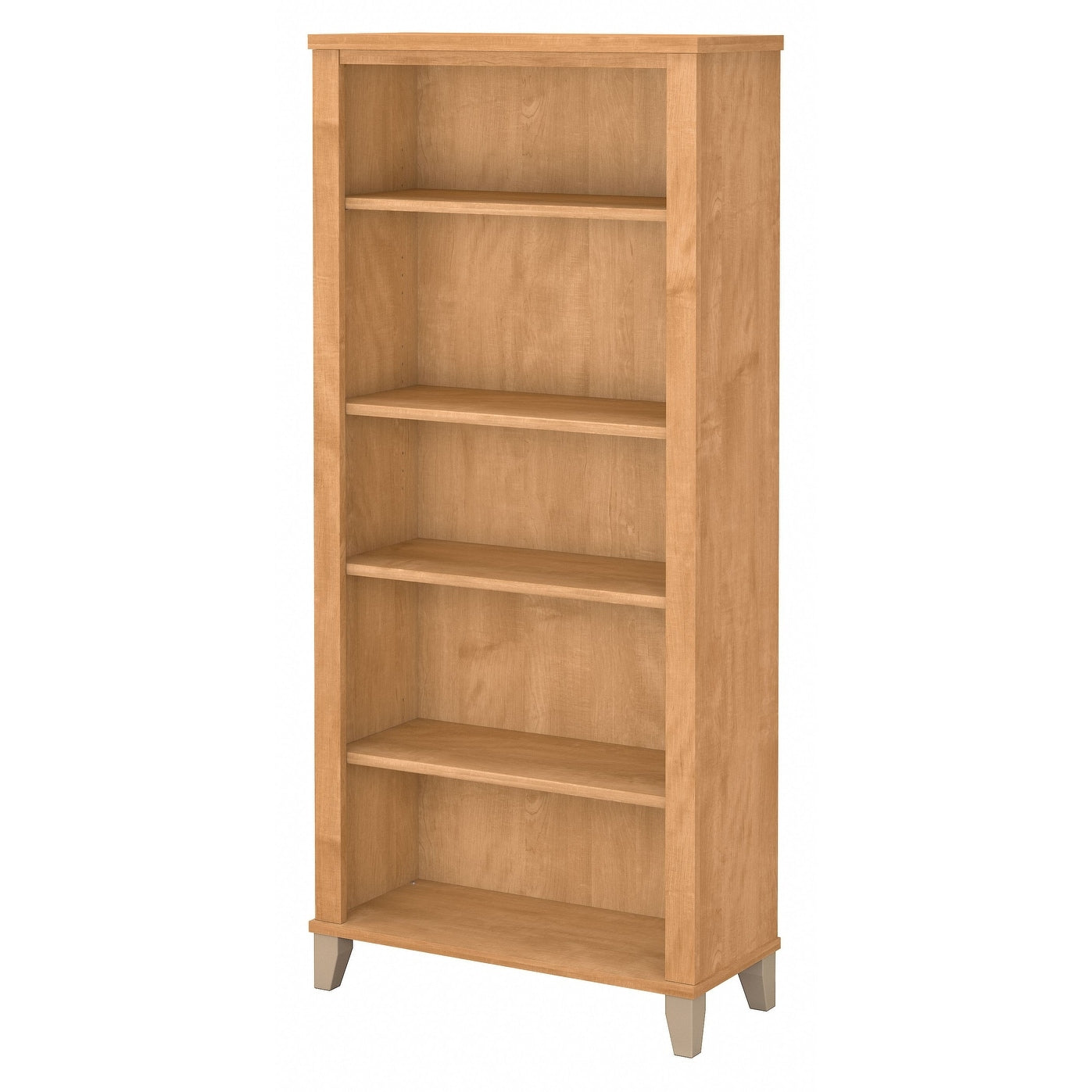 Libreria alta a 5 ripiani Somerset di Bush Furniture con ripiani regolabili