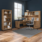 Libreria alta a 5 ripiani Somerset di Bush Furniture con ripiani regolabili