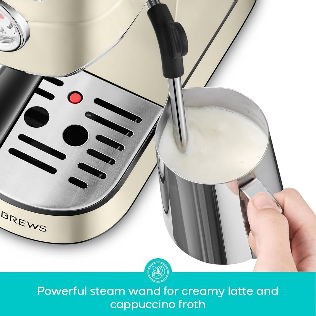 CASABREWS CM5418 Macchina per caffè espresso 20 bar con lancia vapore per schiuma di latte