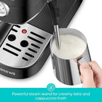 CASABREWS CM5418 Macchina per caffè espresso 20 bar con lancia vapore per schiuma di latte