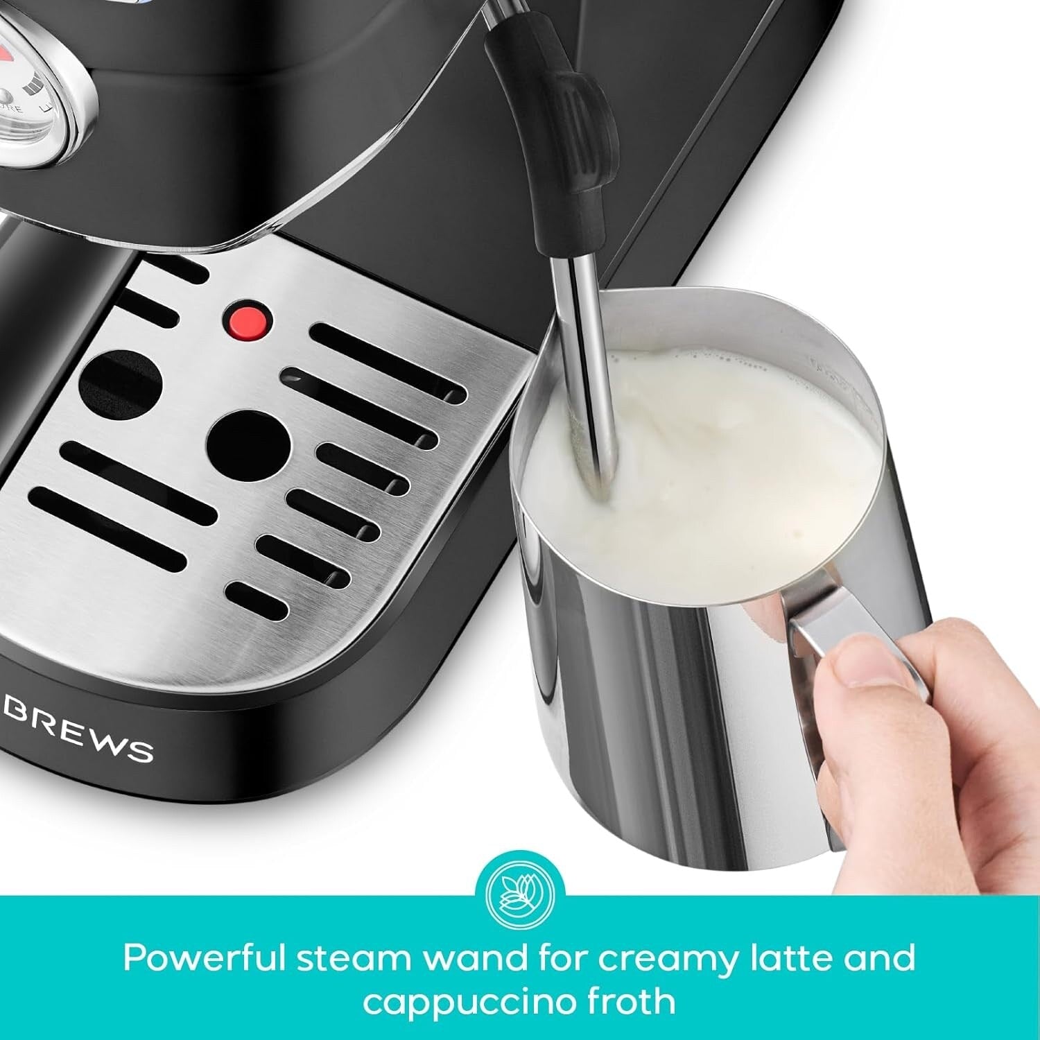 CASABREWS CM5418 Macchina per caffè espresso 20 bar con lancia vapore per schiuma di latte