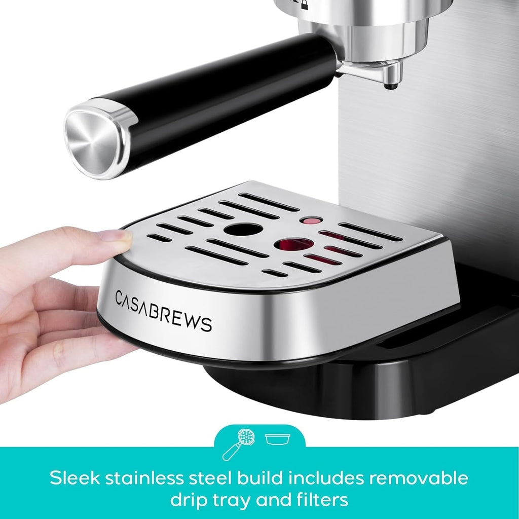 CASABREWS CM5418 Macchina per caffè espresso 20 bar con lancia vapore per schiuma di latte