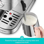 CASABREWS CM5418 Macchina per caffè espresso 20 bar con lancia vapore per schiuma di latte