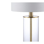 Lampada da tavolo a LED moderna e contemporanea Cabell 21 in vetro con ricarica USB, bronzo lucidato a olio (set da 2) di JONATHAN Y