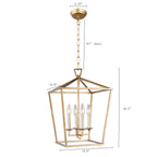 Lampadario a gabbia aperta con lanterna a forma di candela, per scale o isola della cucina - N/D