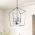 Lampadario a gabbia aperta con lanterna a forma di candela, per scale o isola della cucina - N/D