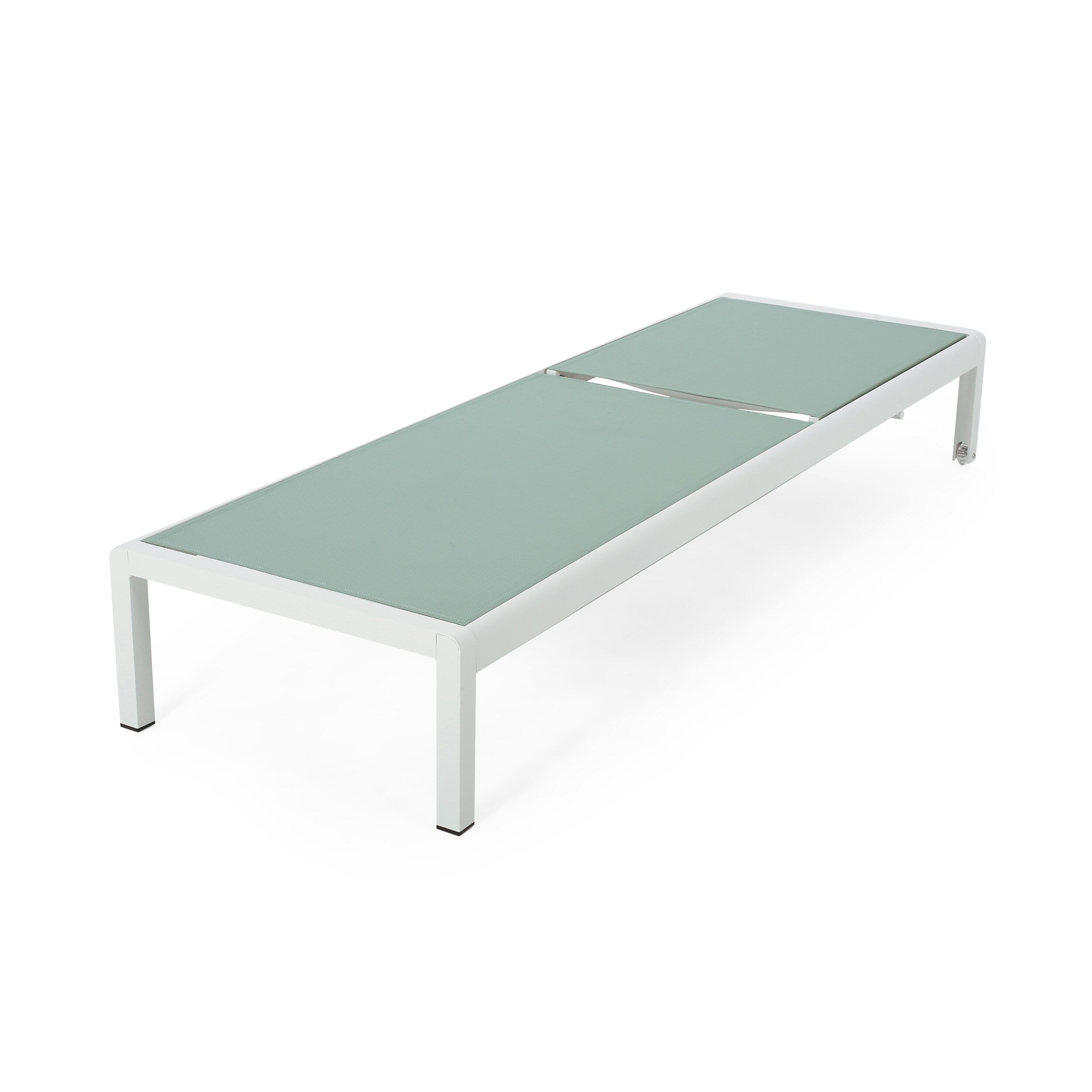 Chaise longue da esterno in alluminio Cape Coral (set da 2) di Christopher Knight Home - 77,56 P x 25,20 L x 11,80 A