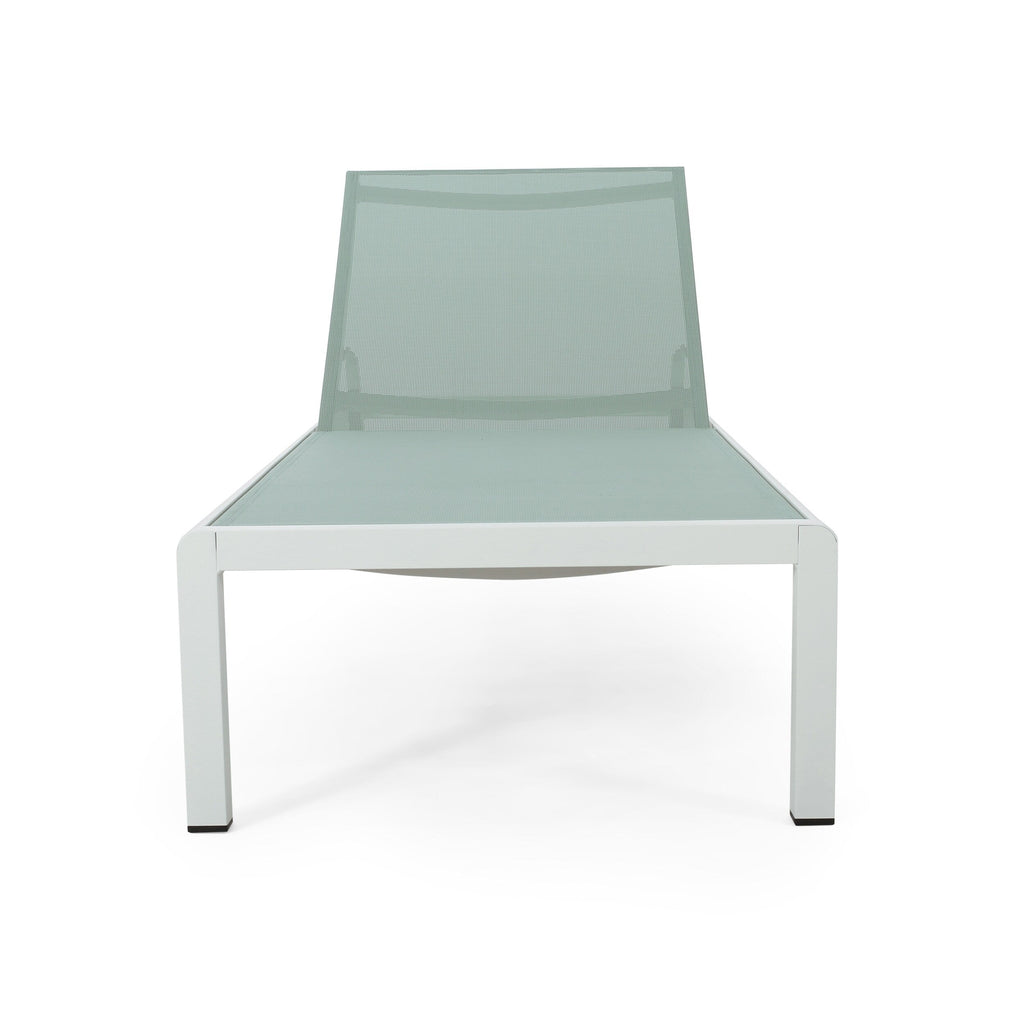 Chaise longue da esterno in alluminio Cape Coral (set da 2) di Christopher Knight Home - 77,56 P x 25,20 L x 11,80 A
