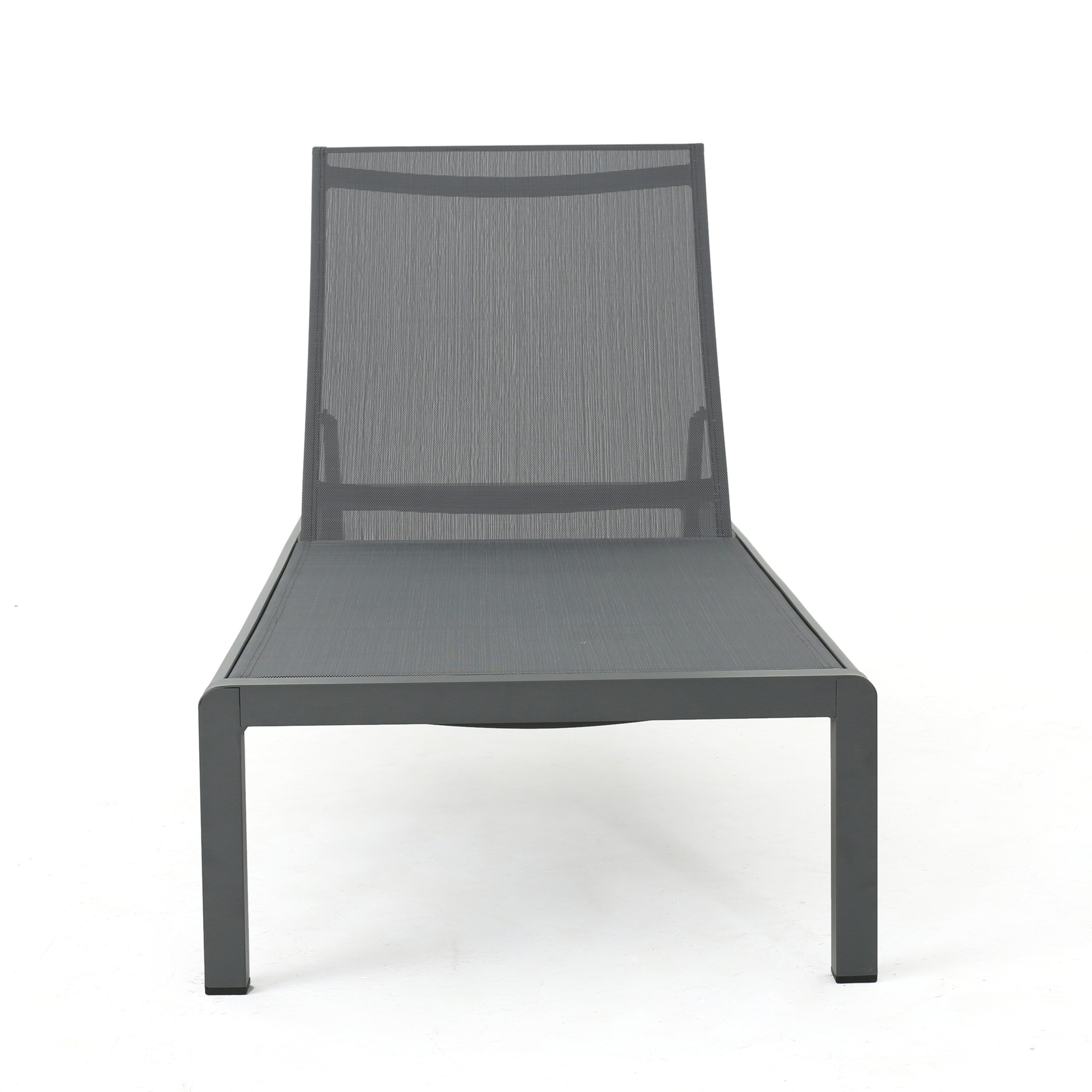 Chaise longue da esterno in alluminio Cape Coral (set da 2) di Christopher Knight Home - 77,56 P x 25,20 L x 11,80 A