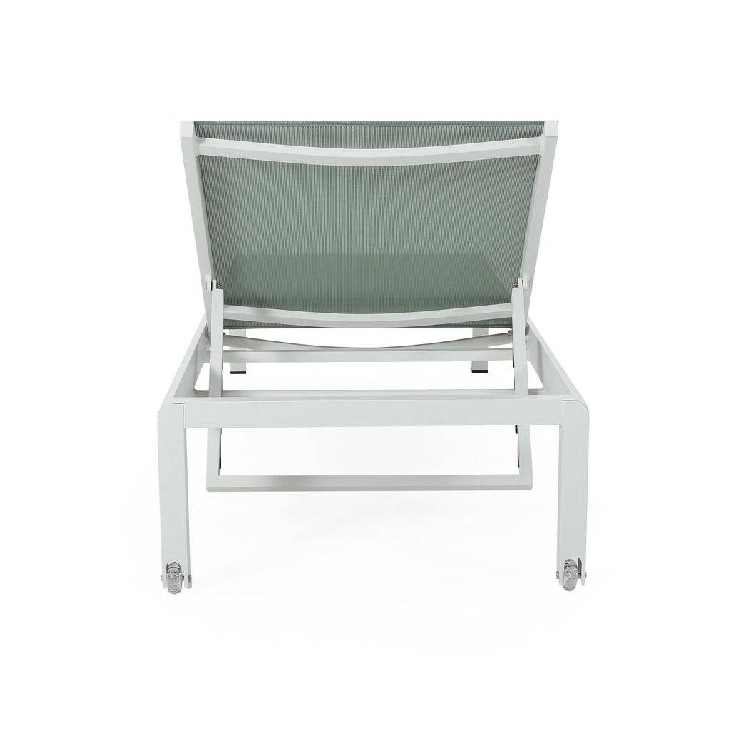 Chaise longue da esterno in alluminio Cape Coral (set da 2) di Christopher Knight Home - 77,56 P x 25,20 L x 11,80 A