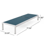 Chaise longue da esterno in alluminio Cape Coral (set da 2) di Christopher Knight Home - 77,56 P x 25,20 L x 11,80 A