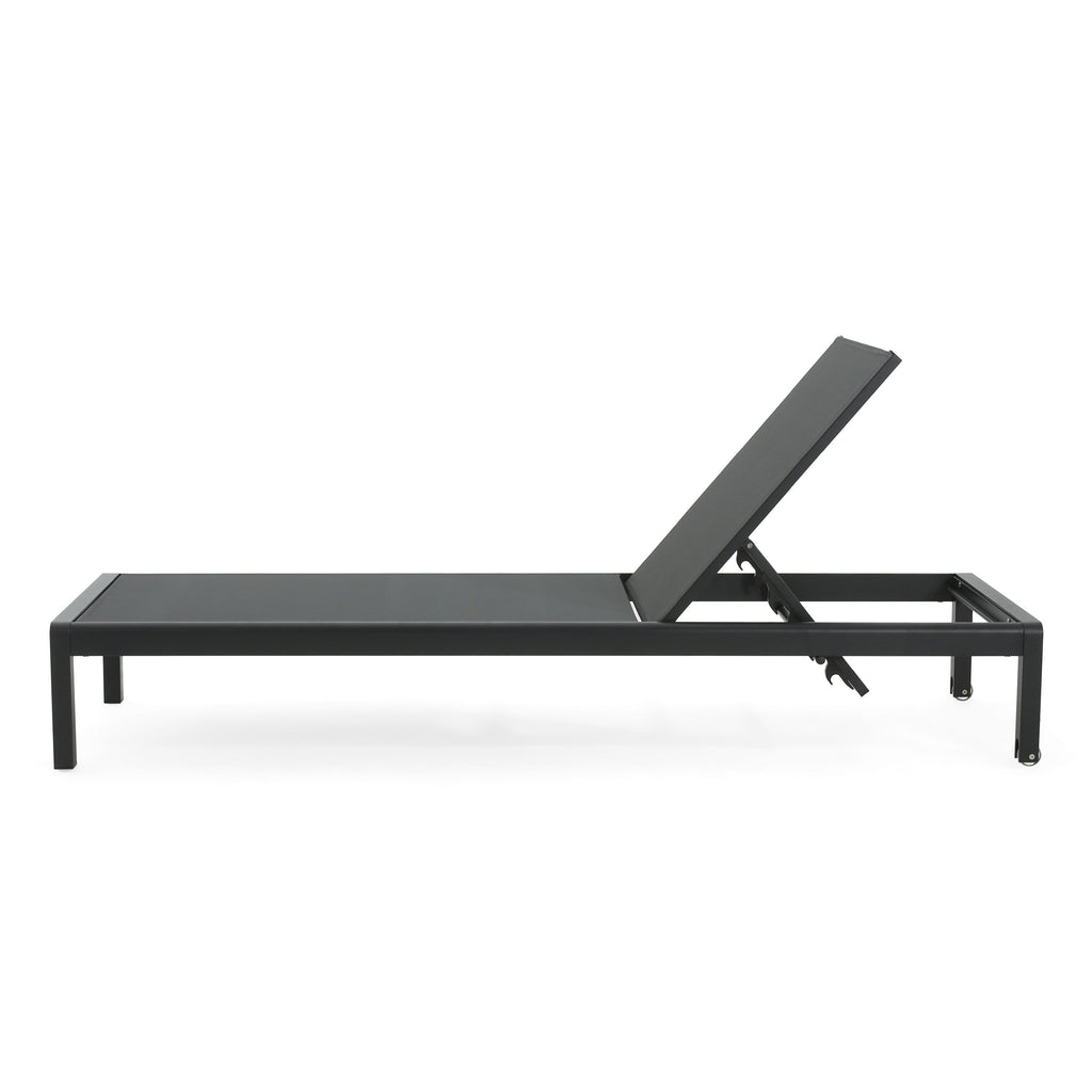 Chaise longue da esterno in alluminio Cape Coral (set da 2) di Christopher Knight Home - 77,56 P x 25,20 L x 11,80 A