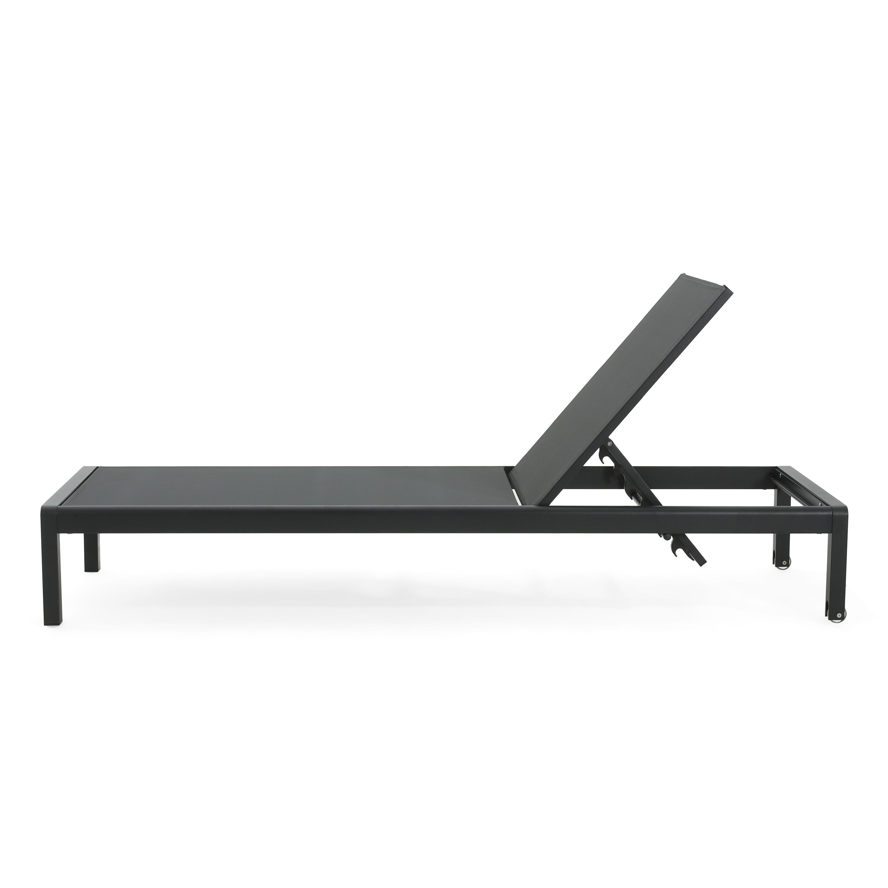 Chaise longue da esterno in alluminio Cape Coral (set da 2) di Christopher Knight Home - 77,56 P x 25,20 L x 11,80 A