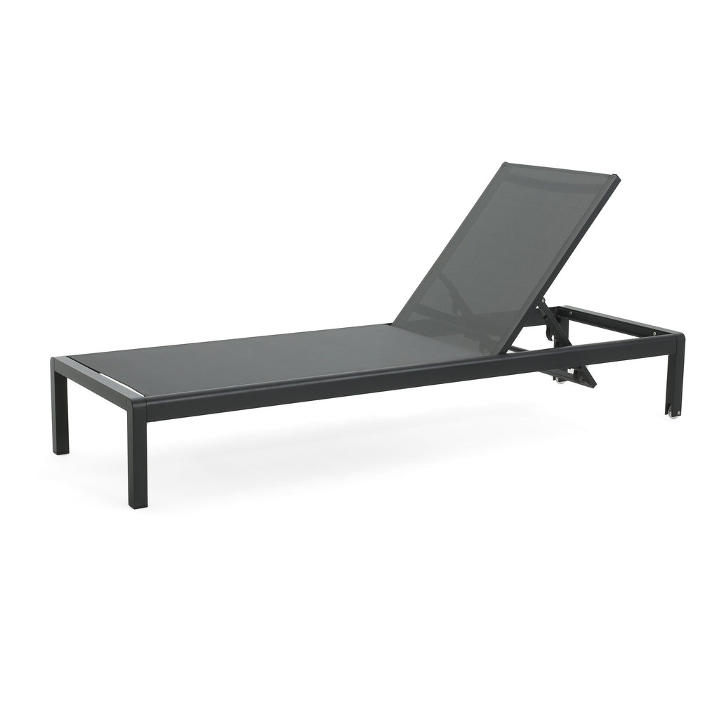 Chaise longue da esterno in alluminio Cape Coral (set da 2) di Christopher Knight Home - 77,56 P x 25,20 L x 11,80 A