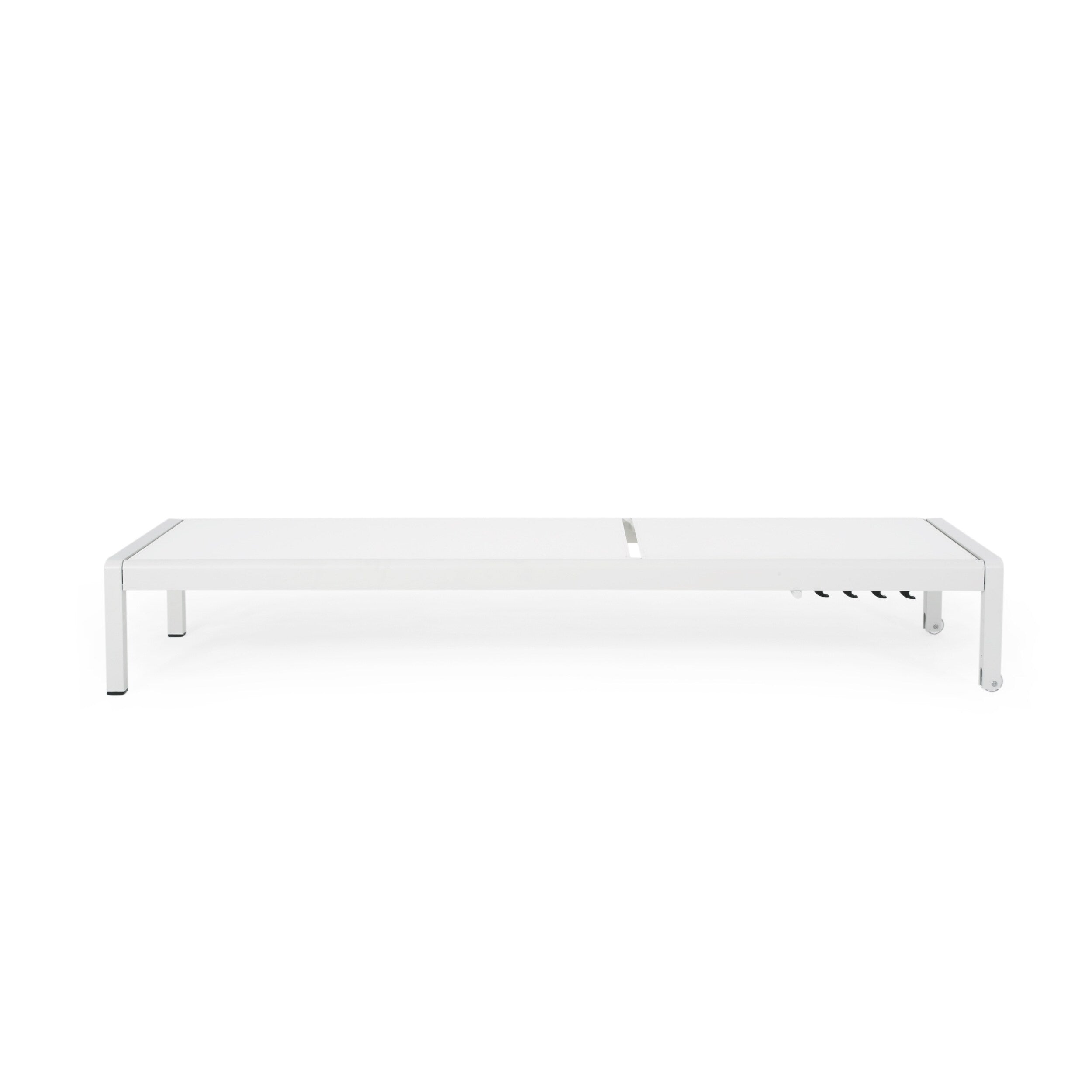 Chaise longue da esterno in alluminio Cape Coral (set da 2) di Christopher Knight Home - 77,56 P x 25,20 L x 11,80 A