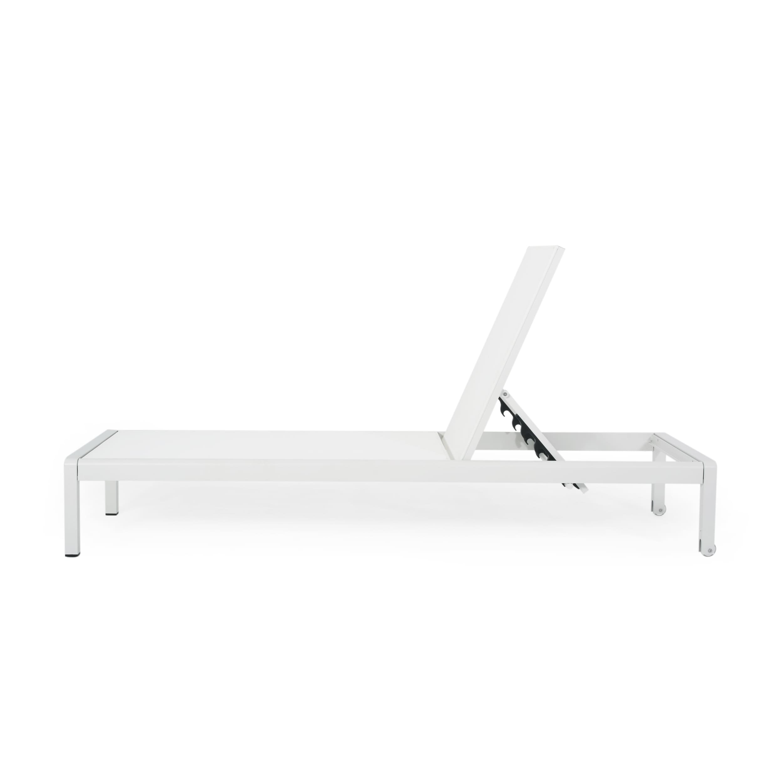 Chaise longue da esterno in alluminio Cape Coral (set da 2) di Christopher Knight Home - 77,56 P x 25,20 L x 11,80 A