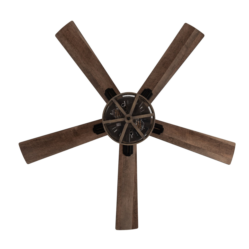 Ventilatore da soffitto a LED da fattoria in metallo spazzolato 52 Carbon Loft