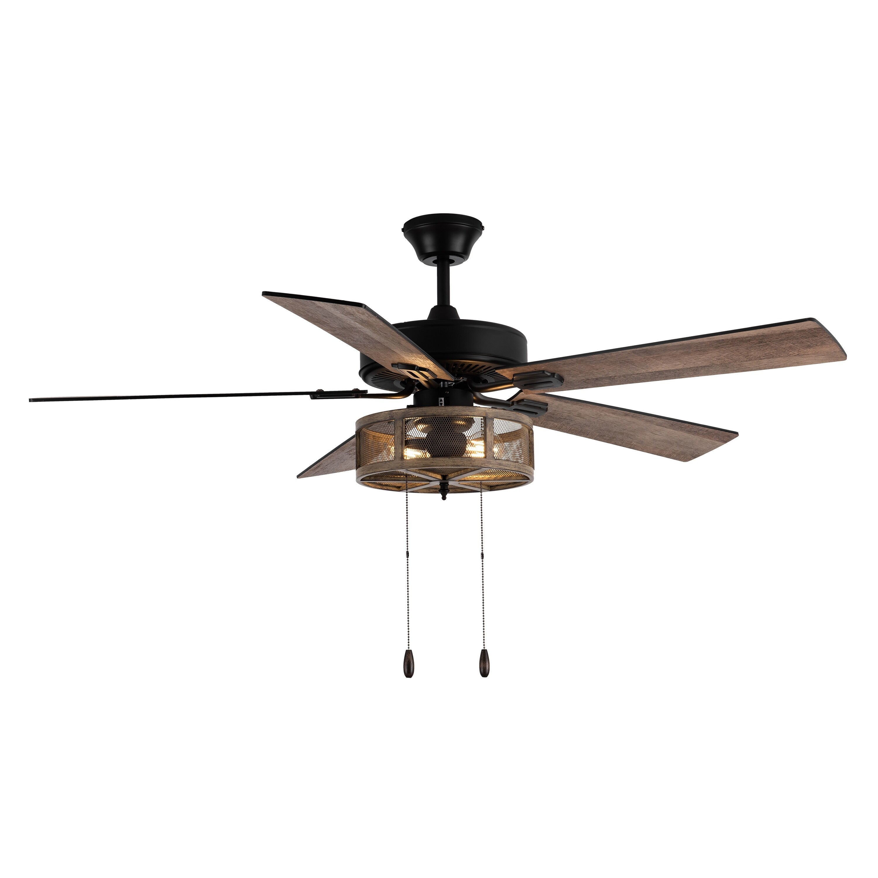 Ventilatore da soffitto a LED da fattoria in metallo spazzolato 52 Carbon Loft