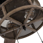 Ventilatore da soffitto a LED da fattoria in metallo spazzolato 52 Carbon Loft