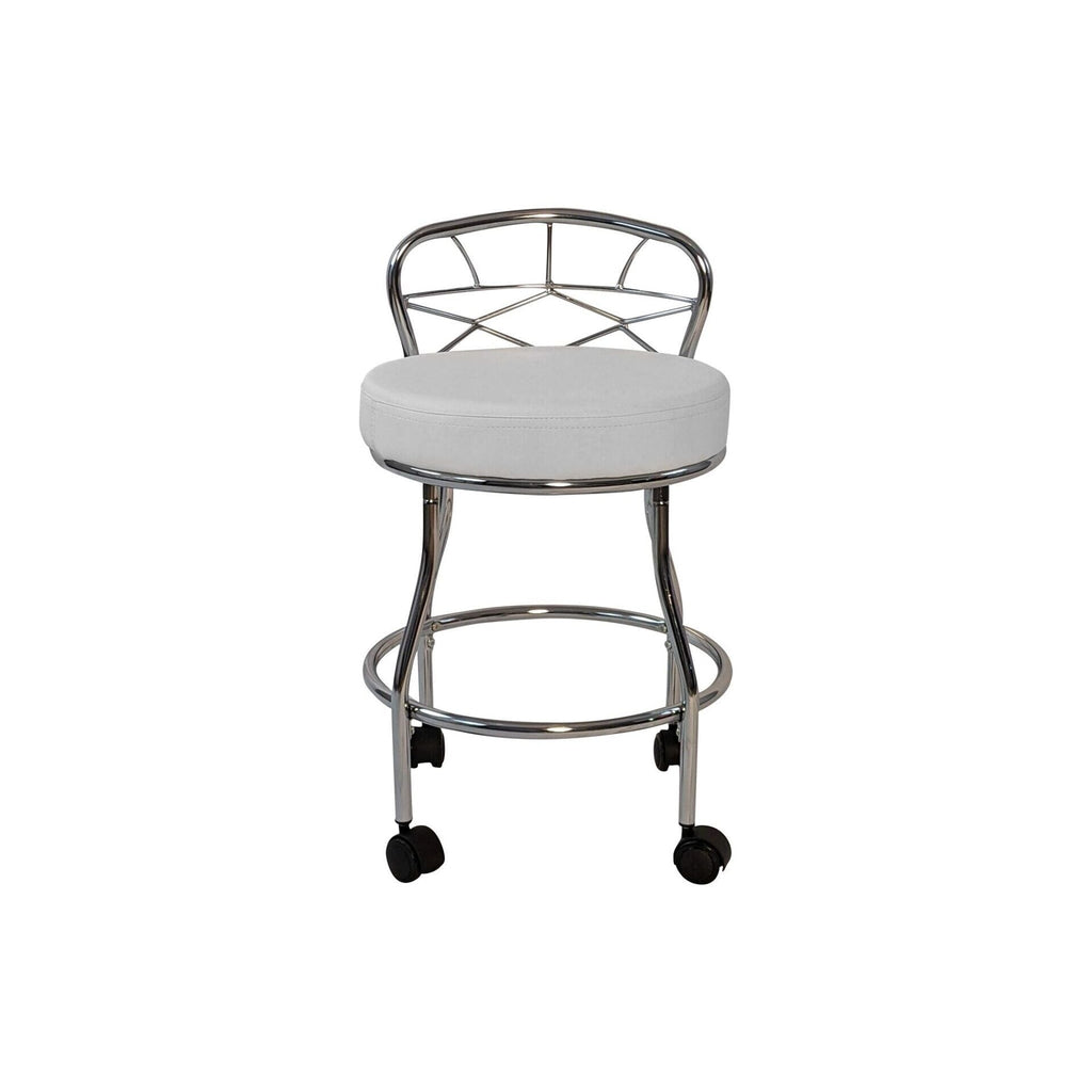 Sgabello da toeletta Diana X-Back con rotelle Carolina Living