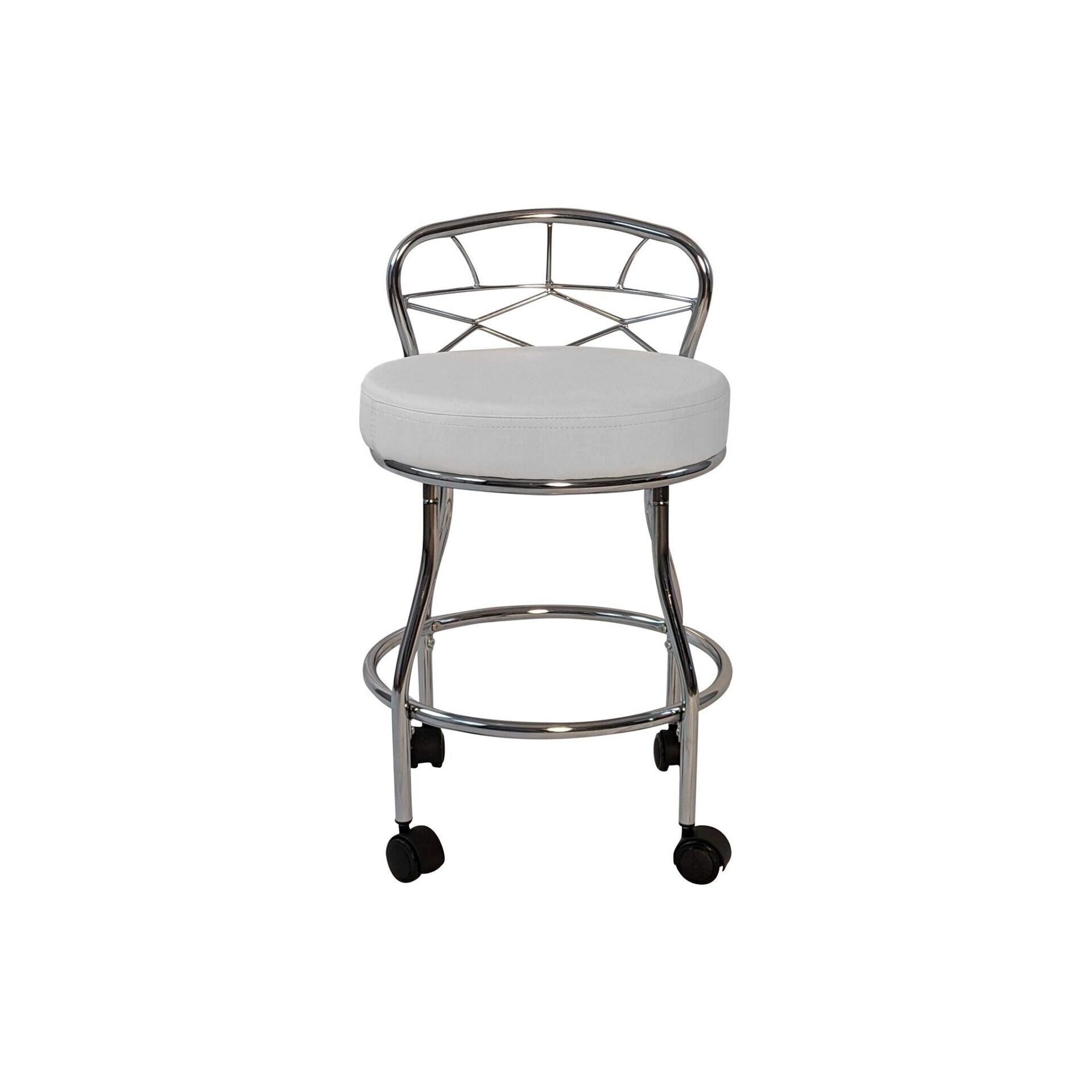 Sgabello da toeletta Diana X-Back con rotelle Carolina Living