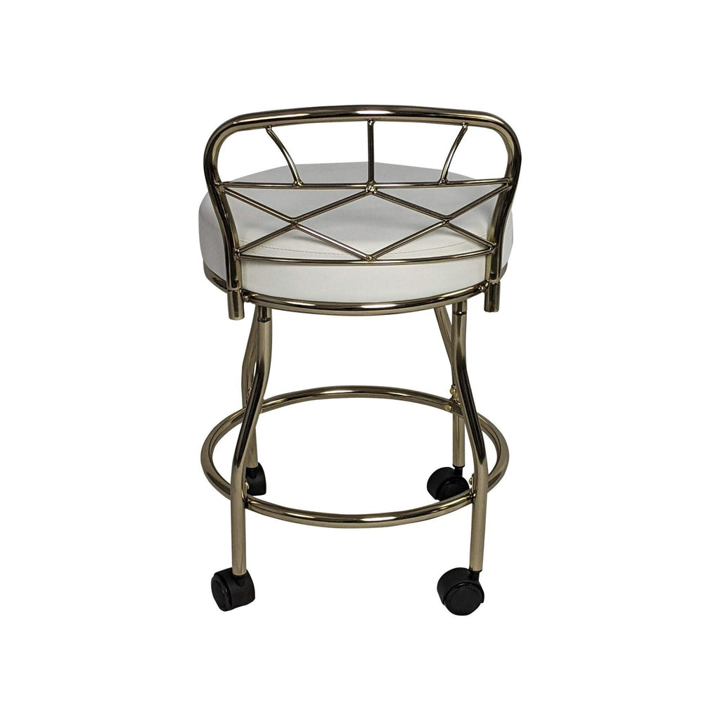 Sgabello da toeletta Diana X-Back con rotelle Carolina Living