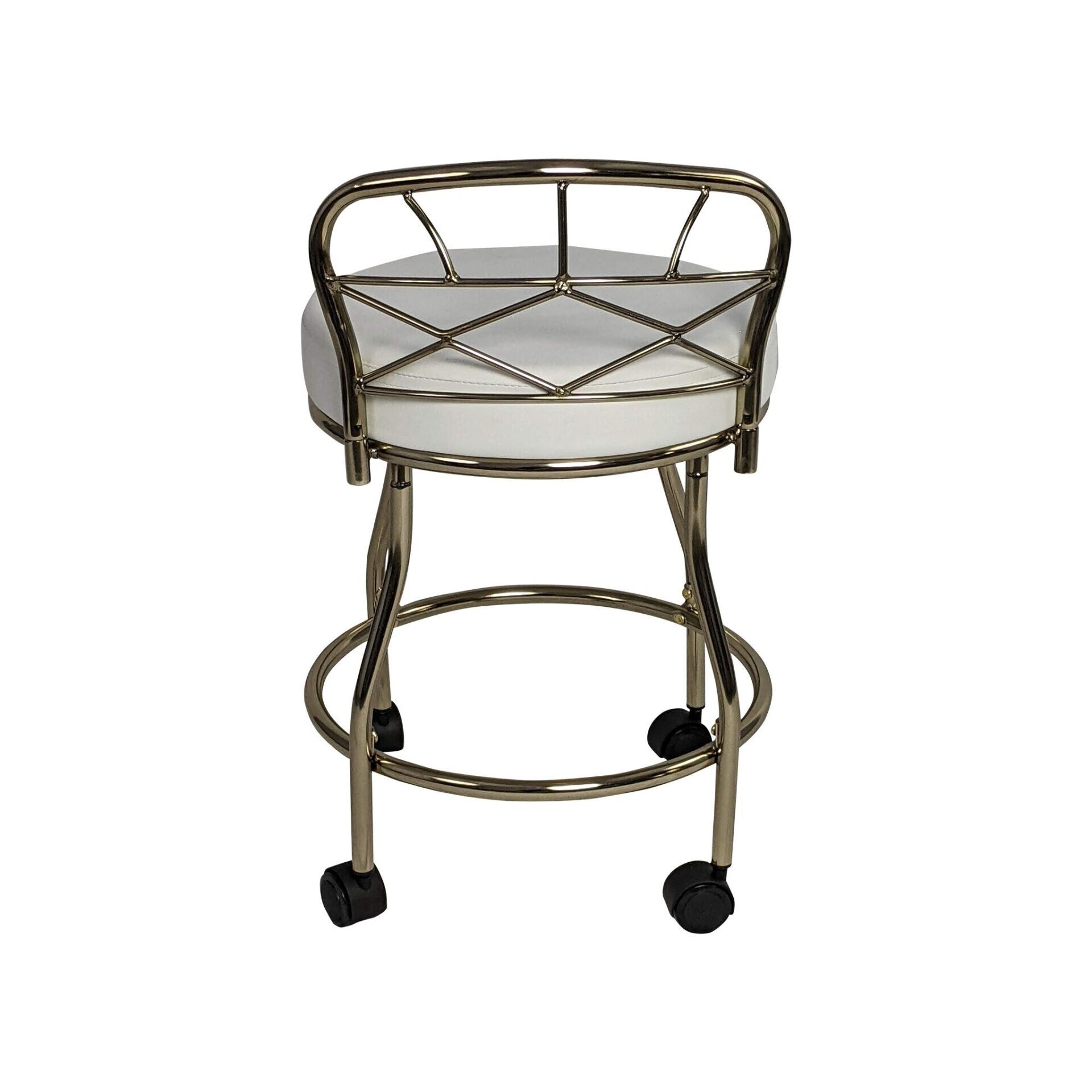 Sgabello da toeletta Diana X-Back con rotelle Carolina Living