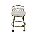 Sgabello da toeletta Diana X-Back con rotelle Carolina Living